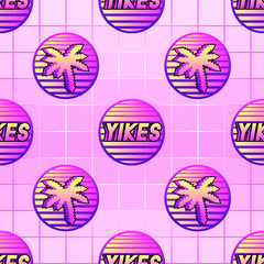 Seamless pattern with word patches 