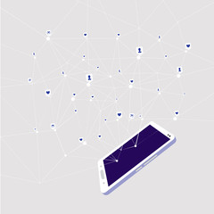 Social networks, all contacts in your smartphone