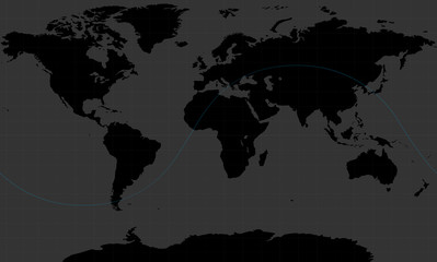 Scan the world map and the trajectory of the ISS
