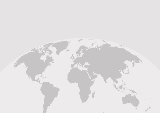 Planet earth, world map simple stylization