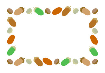 どんぐりのフレーム　イラスト