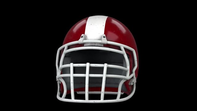 Old American Football Helmets 360 rotation loop