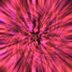 The abstract background of red color with a multi-colored spiral pattern