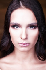 Obraz premium Portrait of beautiful young happy woman