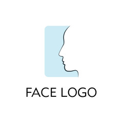 Obraz na płótnie Canvas abstract face logo design vector