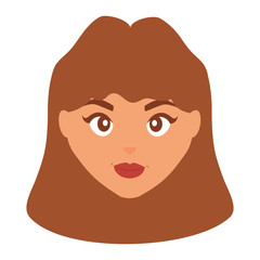 beautiful woman head character