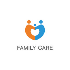 people care, healthcare logo design vector