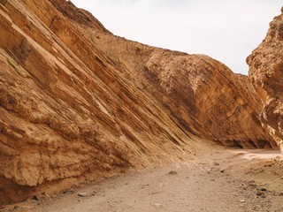Sandstone details and vista. Death Valley National Park, California.