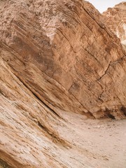 Sandstone details and vista. Death Valley National Park, California.
