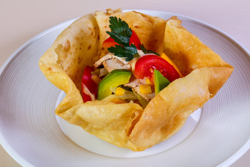 Salad with chicken