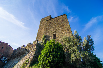 ancient stone tower typical of the historic town of Vinci, Leonardo's village