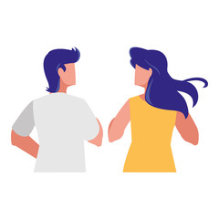 adventurous couple avatar character