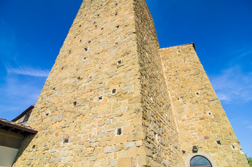 ancient stone tower typical of the historic town of Vinci, Leonardo's village