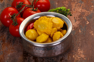 Tasty marinated patisson