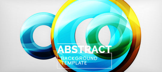 Glossy circles geometric background