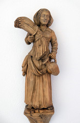 Ruth, statue in Convent of the Sisters of St. Cross in Gemunden, Germany