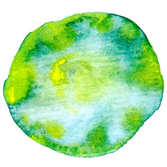 watercolor background handmade paper stain blot green yellow red