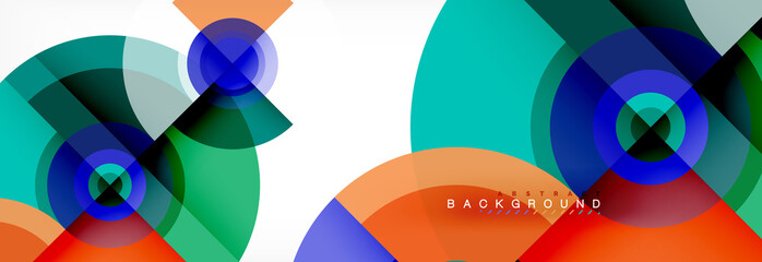 Fototapeta premium Geometric circle abstract background, creative geometric wallpaper.