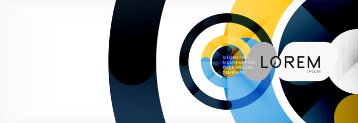 Obraz premium Line design circles abstract background