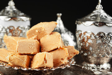 Traditional Turkish coffee and Turkish delight