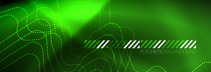Shiny neon lights background, techno design, modern wallpaper for your project
