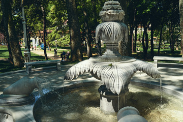 Fountain in the park istanbul turkey