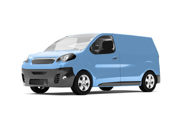 Mock up of a van on a white background - 3d rendering