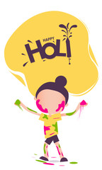 vector illustration of India Festival of Color Happy Holi background - Vector