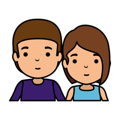 young couple avatars characters