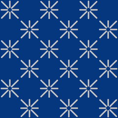 Japanese Star Square Art Seamless Pattern