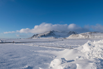 Fototapeta na wymiar Iceland's winter natural scenery