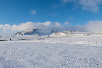 Iceland's winter natural scenery