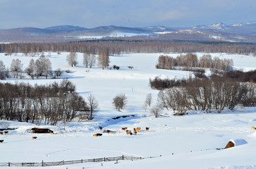 South Urals. The village is located in the mountains. Snow starts to melt only at the end of March
