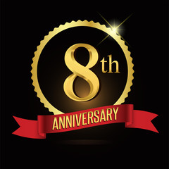8th golden anniversary logo