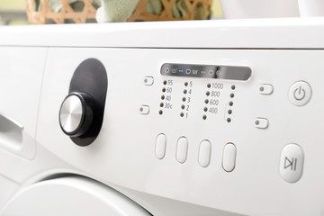 Modern washing machine, closeup