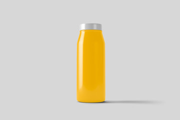 Plastic Juice Bottle Mock up isolated on white with clipping path. 3D rendering.Realistic.