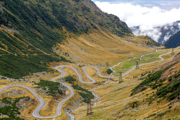 view of the Transfagarasan Highway.