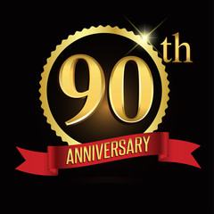 90th golden anniversary logo