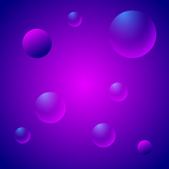 Abstract vector background with spheres. Vector illustration. Vibrant colors