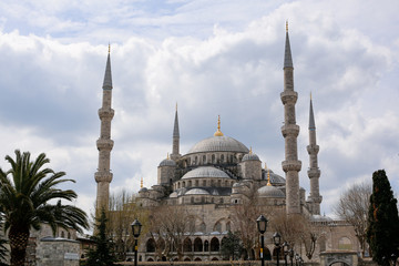 Fototapeta na wymiar The Blue Mosque of Sultan Ahmet
