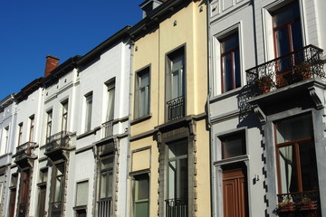 Fototapeta na wymiar Brüssel: Schöne Altbaufassaden