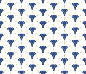 Elephant light bulb seamless vector pattern