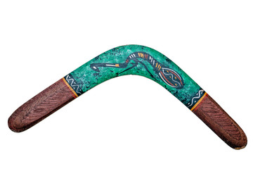 australia boomerang isolated on white