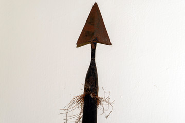 medieval spear isolated on white