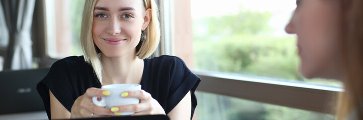 Beautiful blond business woman portrait