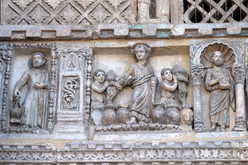 Relief detail of St. Mark's Basilica, St. Mark's Square, Venice, Italy, UNESCO World Heritage Sites 