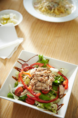 salad with chicken and vegetables