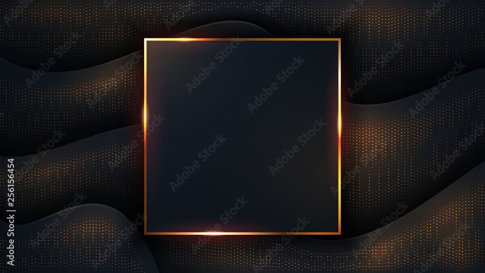 Sticker luxury dark background textured and wavy with a combination of shining dots. eps10 vector illustrati