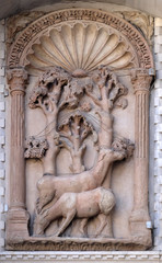Relief detail of St. Mark's Basilica, St. Mark's Square, Venice, Italy, UNESCO World Heritage Sites 