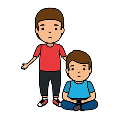 father with son characters